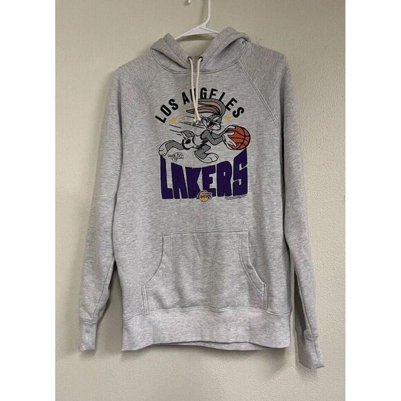 Space Jam Los Angeles Lakers Men's Medium Pullover Hoodie Homage Bug Bunny - Picture 1 of 5